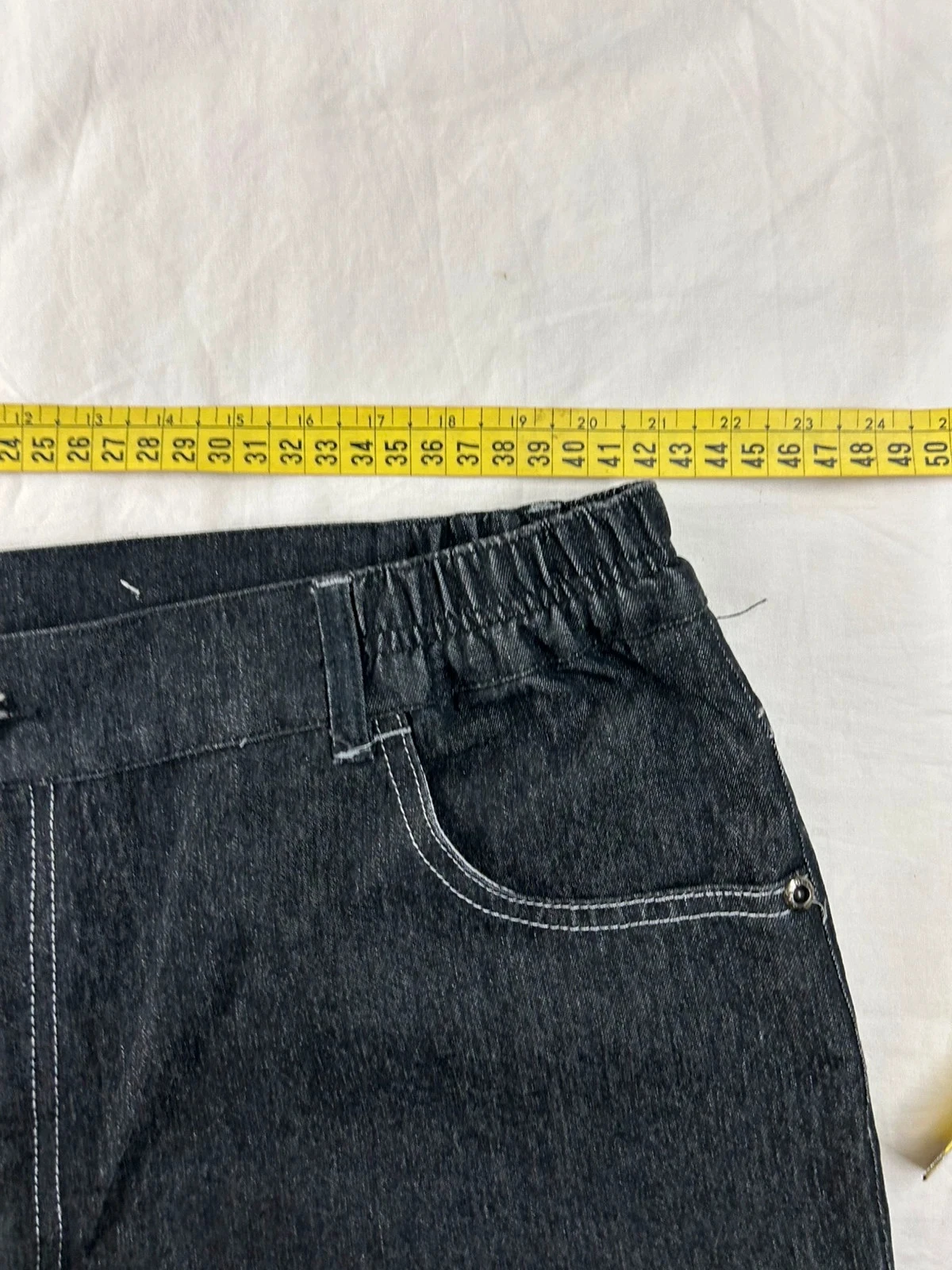 Calça jeans reta preta pom’cajou tamanho 46 nova – photo 9